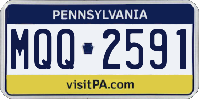 PA license plate MQQ2591