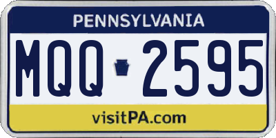 PA license plate MQQ2595