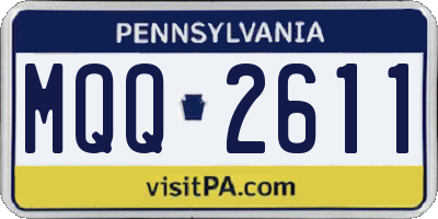 PA license plate MQQ2611