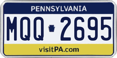 PA license plate MQQ2695