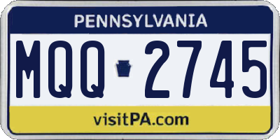 PA license plate MQQ2745