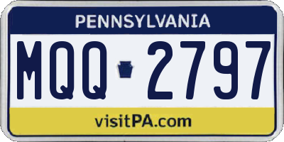PA license plate MQQ2797