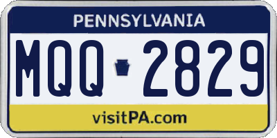 PA license plate MQQ2829
