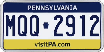 PA license plate MQQ2912