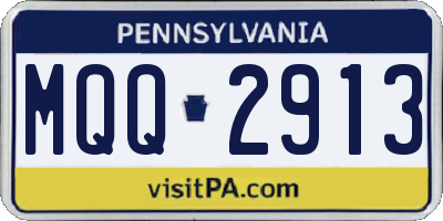 PA license plate MQQ2913