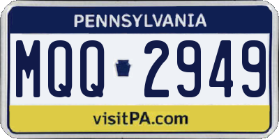 PA license plate MQQ2949