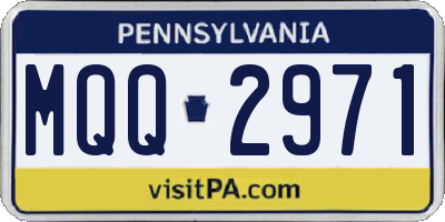 PA license plate MQQ2971
