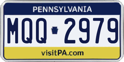 PA license plate MQQ2979