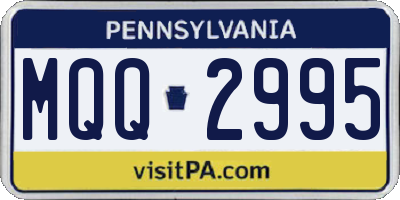PA license plate MQQ2995