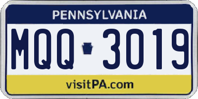 PA license plate MQQ3019