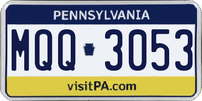 PA license plate MQQ3053