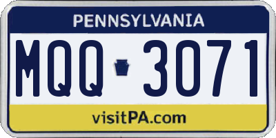 PA license plate MQQ3071