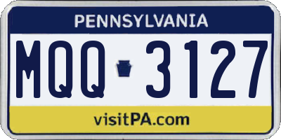 PA license plate MQQ3127