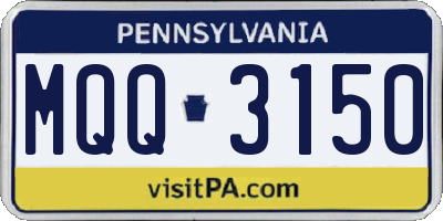 PA license plate MQQ3150