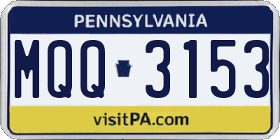 PA license plate MQQ3153