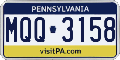 PA license plate MQQ3158