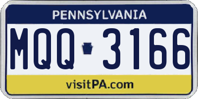 PA license plate MQQ3166