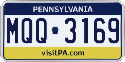 PA license plate MQQ3169