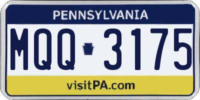 PA license plate MQQ3175