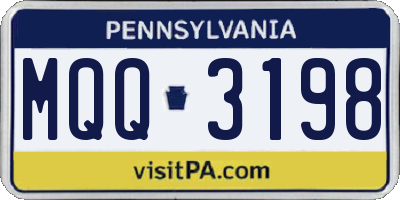 PA license plate MQQ3198