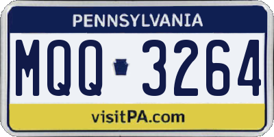 PA license plate MQQ3264