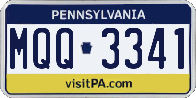 PA license plate MQQ3341