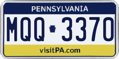PA license plate MQQ3370