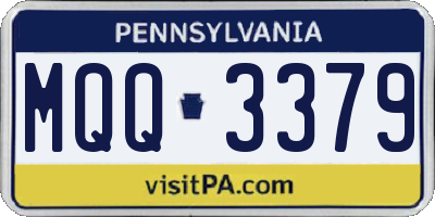 PA license plate MQQ3379