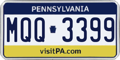 PA license plate MQQ3399