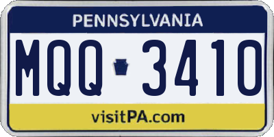PA license plate MQQ3410