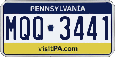 PA license plate MQQ3441