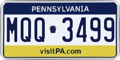 PA license plate MQQ3499
