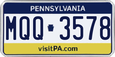 PA license plate MQQ3578