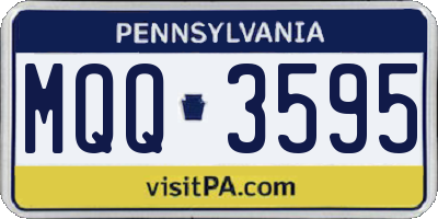 PA license plate MQQ3595
