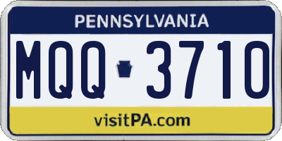 PA license plate MQQ3710