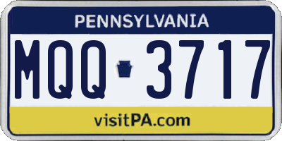 PA license plate MQQ3717