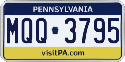 PA license plate MQQ3795