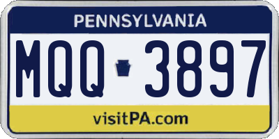 PA license plate MQQ3897