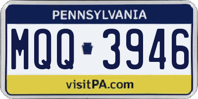PA license plate MQQ3946