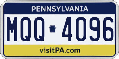 PA license plate MQQ4096