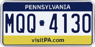 PA license plate MQQ4130