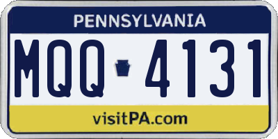 PA license plate MQQ4131