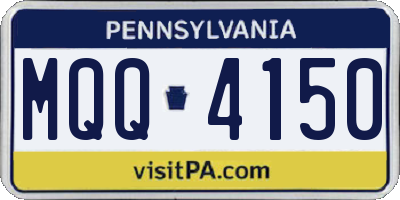 PA license plate MQQ4150