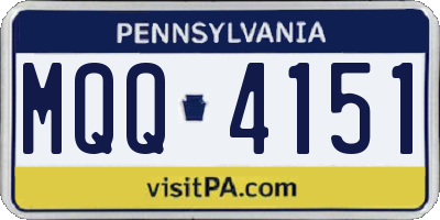 PA license plate MQQ4151