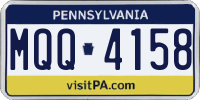 PA license plate MQQ4158