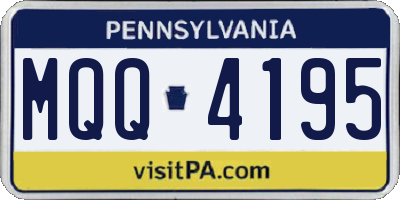 PA license plate MQQ4195