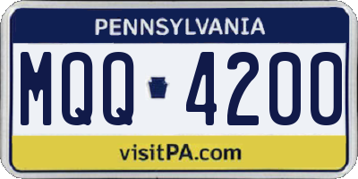 PA license plate MQQ4200
