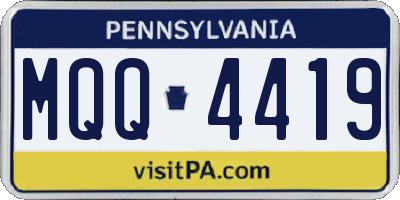 PA license plate MQQ4419