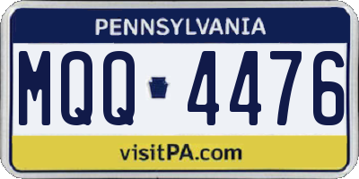 PA license plate MQQ4476