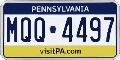 PA license plate MQQ4497